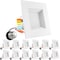 Luxrite 4 Inch Square LED Recessed Can Lights 5 CCT Selectable 2700K-5000K 11W 750LM Dimmable 12-Pack LR23784-12PK - alternate 1